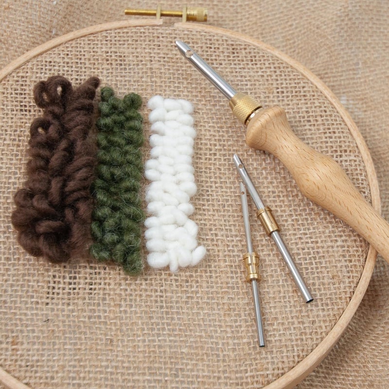 Lampstop Punch Needle Kit 1.6mm-2mm-2.5mm-3.5mm-5mm Metal Tubes Wooden Punch Needle Tool for Beginner Embroidery Floss Cross Stitching - Image 5